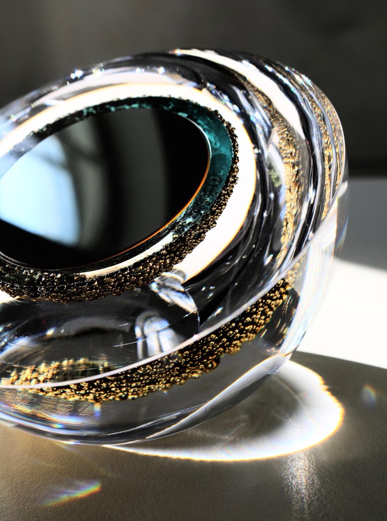 'Experience' Small Mirror Object in Mouth-Blown Glass For Sale at 1stDibs