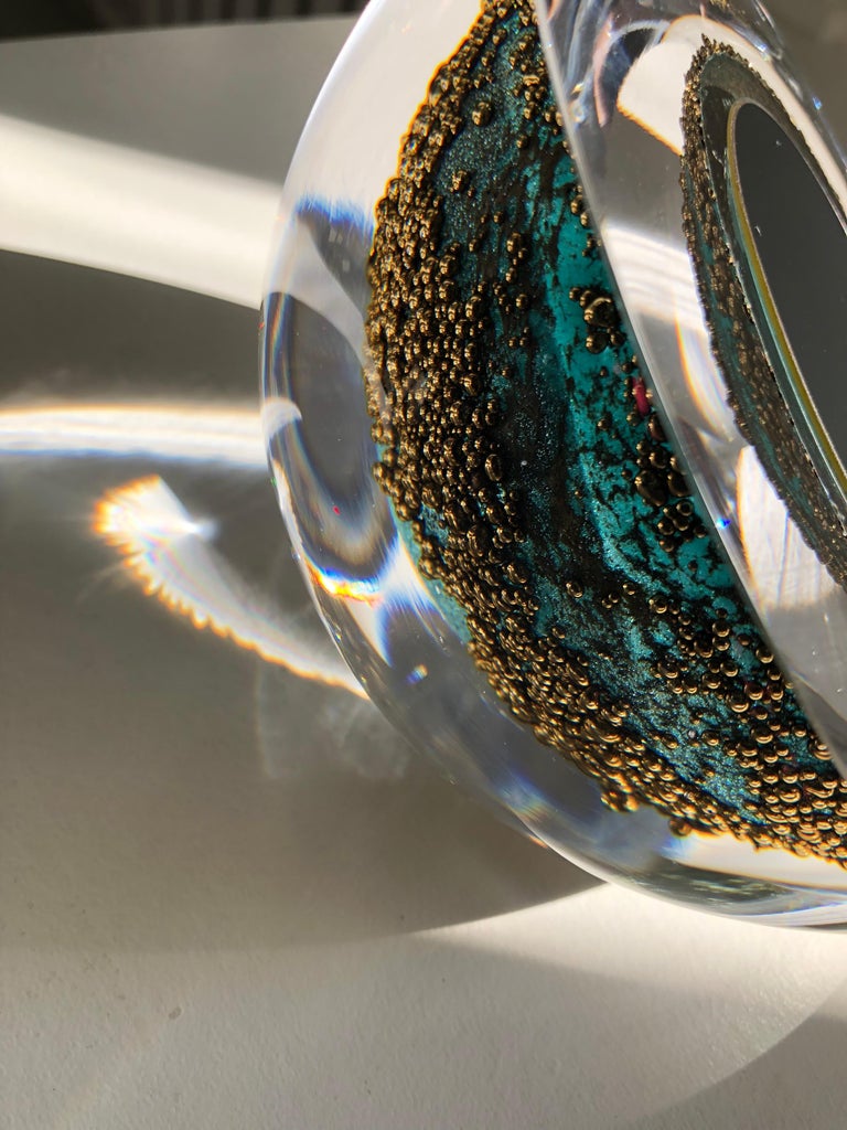 'Experience' Small Mirror Object in Mouth-Blown Glass For Sale at 1stDibs