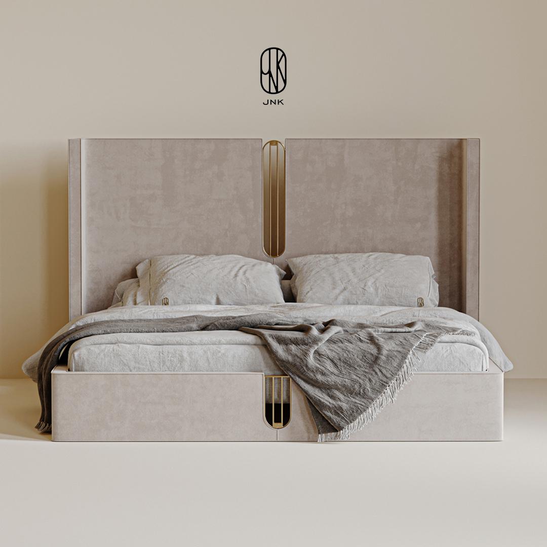 Experimenta la mezcla perfecta de comodidad y elegancia con la cama Como de JNK Moderno en venta