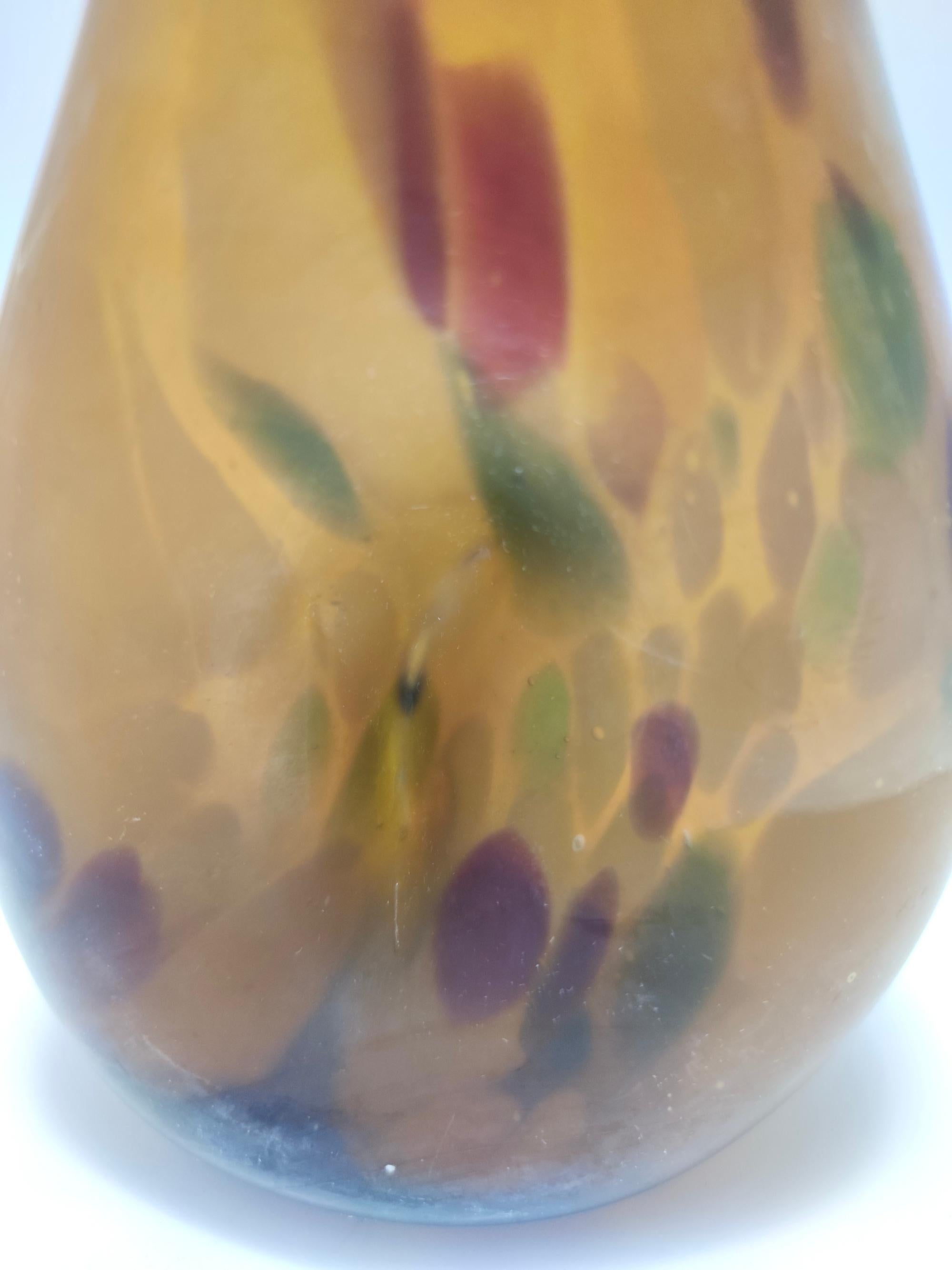 Vaso sperimentale in vetro di Murano color ambra attribuito ad Anzolo Fuga, Italia in vendita 3
