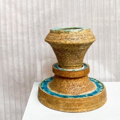 CERÁMICA MODERNISTA EXPERIMENTAL Escultura de 3 piezas, 1970S