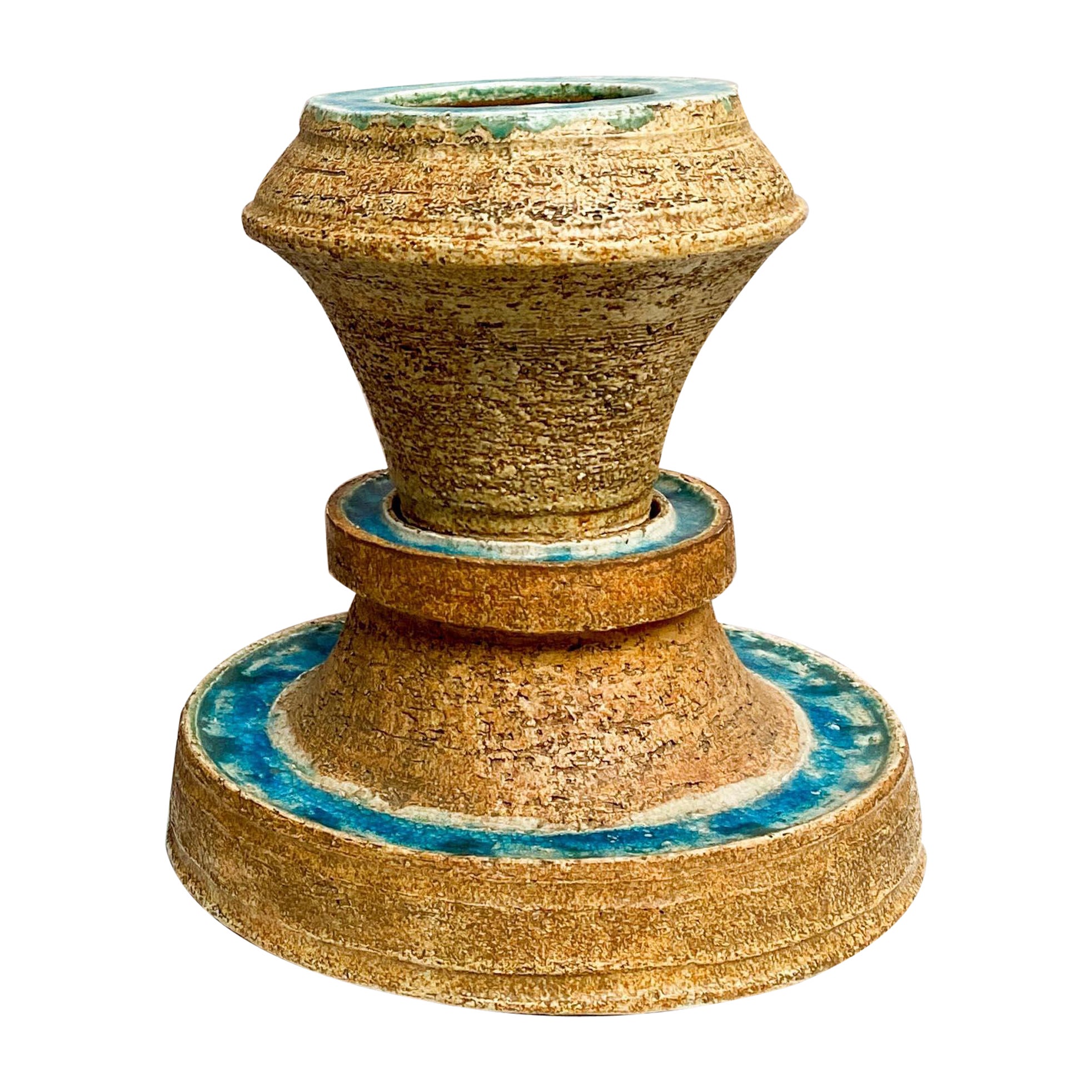 CERÁMICA MODERNISTA EXPERIMENTAL Escultura de 3 piezas, 1970S