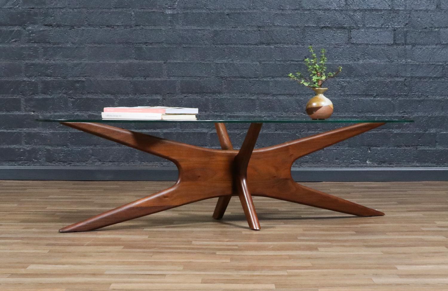 Expertly Restored - Adrian Pearsall 893-TGO Coffee Table w/ Surfboard Glass Top im Zustand „Hervorragend“ im Angebot in Los Angeles, CA