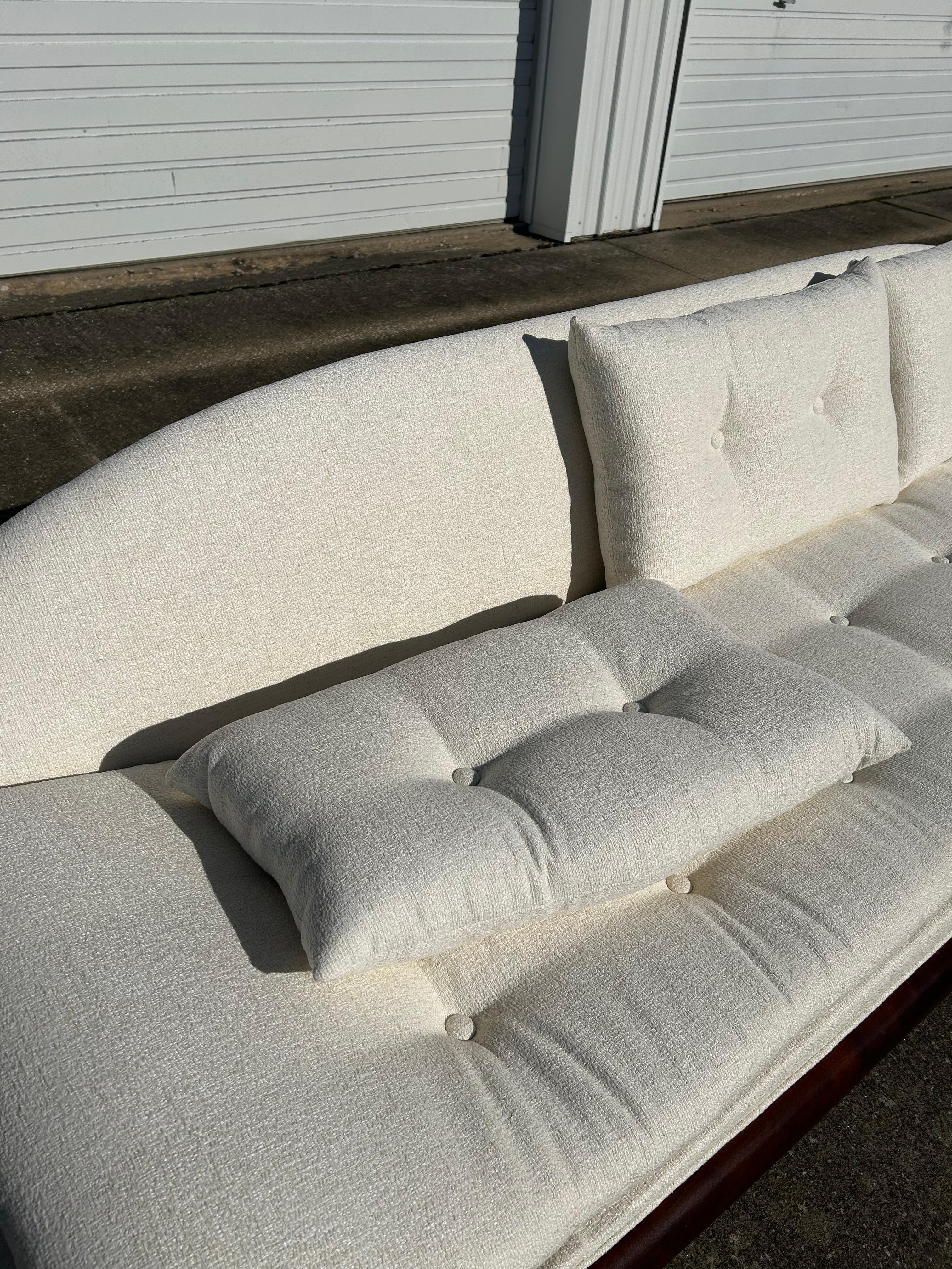 Expertly Restored Adrian Pearsall Armless Gondola Sofa for Craft Associates For Sale 8