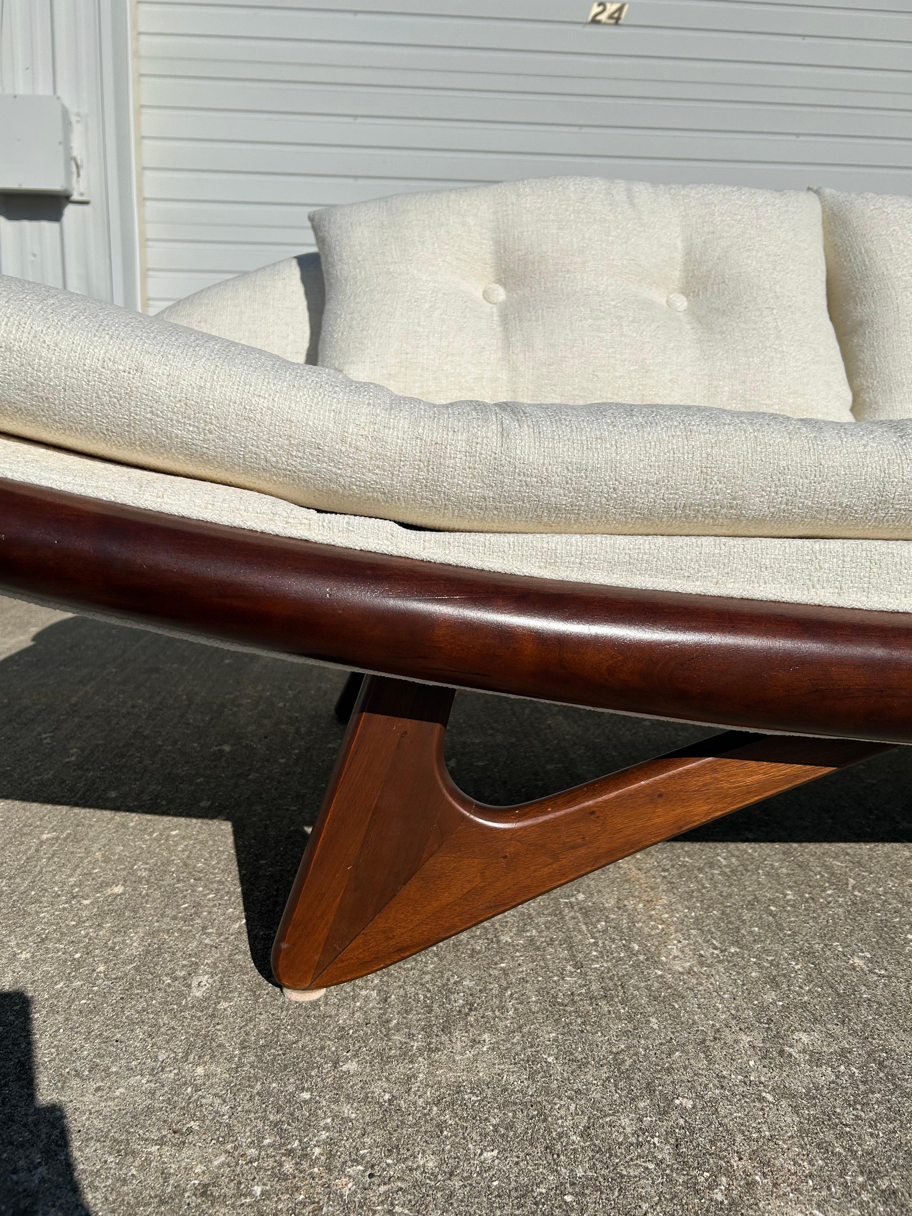 Expertly Restored Adrian Pearsall Armless Gondola Sofa for Craft Associates 1