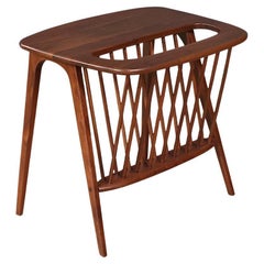 Expertly Restored - Arthur Umanoff Spindle End Table w/ Magazine Shelf