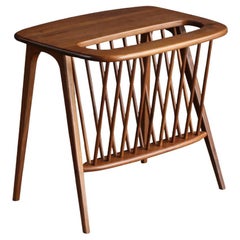Expertly Restored - Arthur Umanoff Spindle Side Table w/ Magazine Shelf