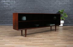 Expertly Restored - Axel Christiansen Rosewood & Smoke Glass Bookcase