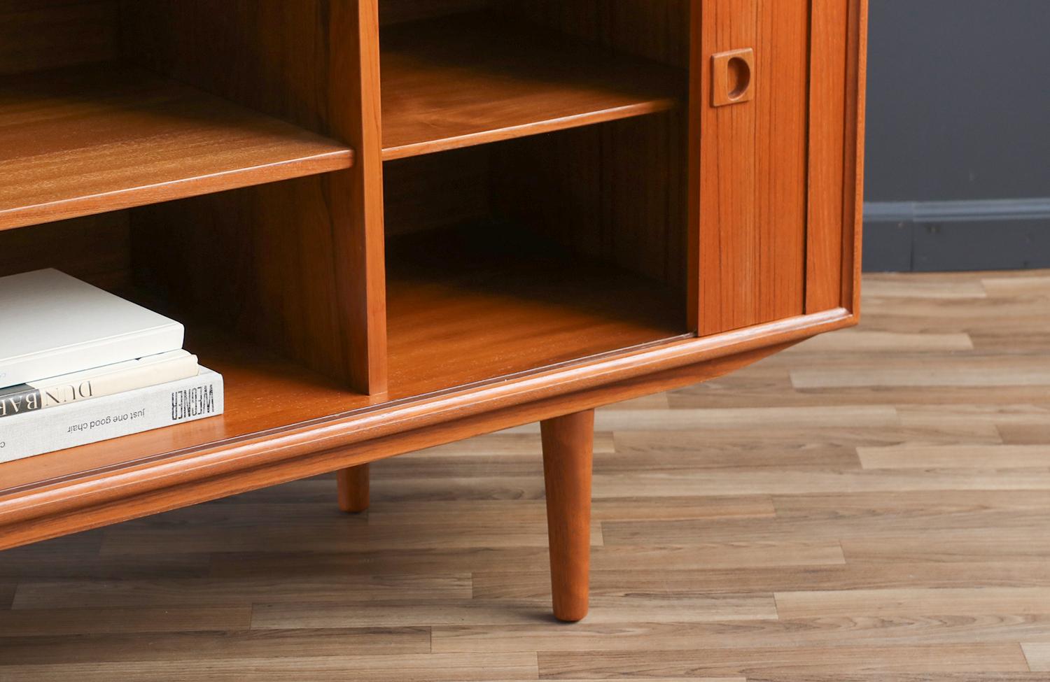 Expertly Restored - Axel Christiansen Teak Tambour-Door Credenza for Aco Mobler For Sale 6