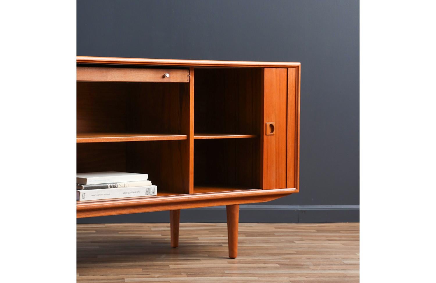 Expertly Restored - Axel Christiansen Teak Tambour-Door Credenza for Aco Mobler For Sale 7