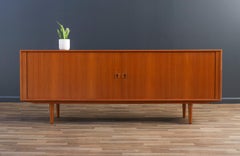 Expertly Restored - Axel Christiansen Teak Tambour-Door Credenza for Aco Mobler