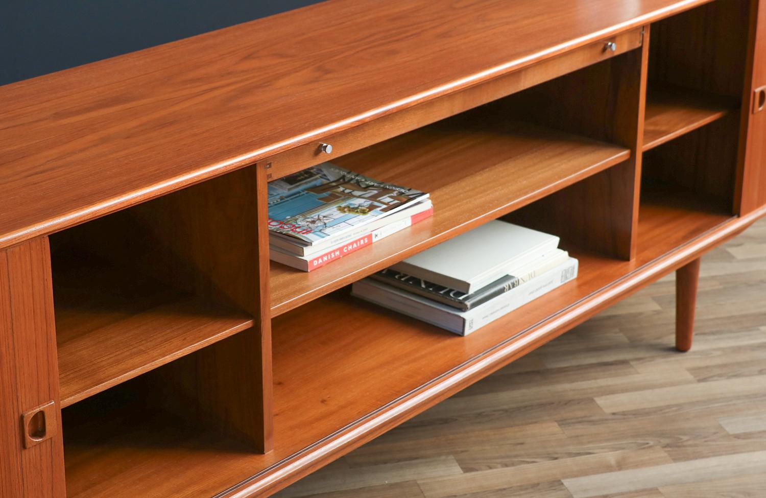Expertly Restored - Axel Christiansen Teak Tambour-Door Credenza for Aco Mobler For Sale 2