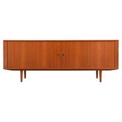 Expertly Restored - Axel Christiansen Teak Tambour-Door Credenza for Aco Mobler