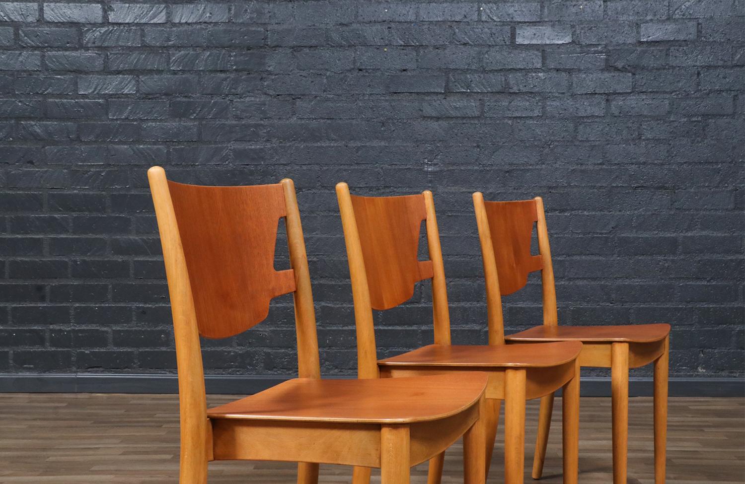 Wood Expertly Restored - Børge Mogensen Stackable Dining Chairs for C.M. Madsens For Sale