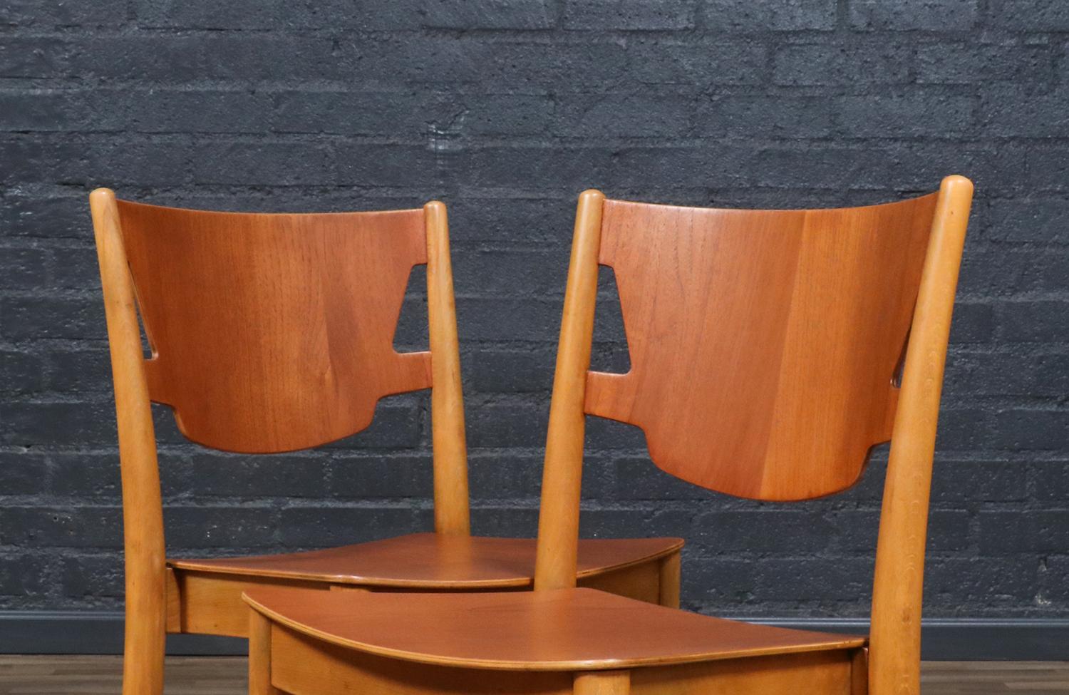 Expertly Restored - Børge Mogensen Stackable Dining Chairs for C.M. Madsens For Sale 1