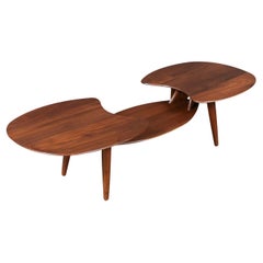 Expertly Restored - California Modern Sculpted Floating-Top Coffee Table