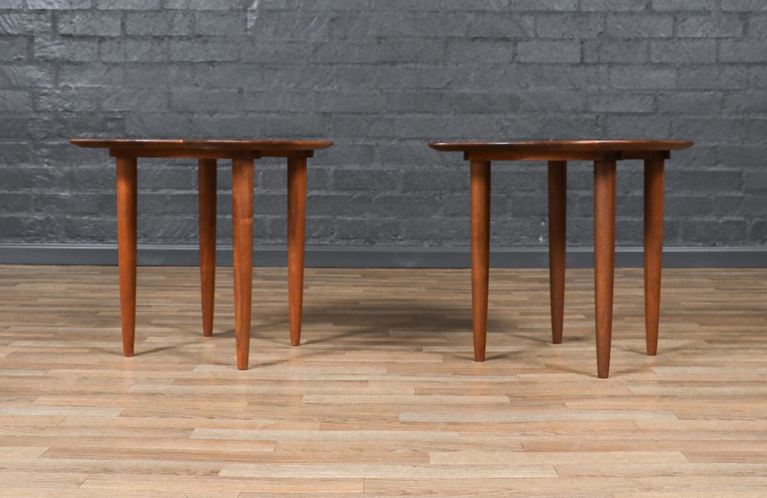 Expertly Restored -California Modern Sculpted Floating-Top Side Tables / Ace-Hi For Sale 1