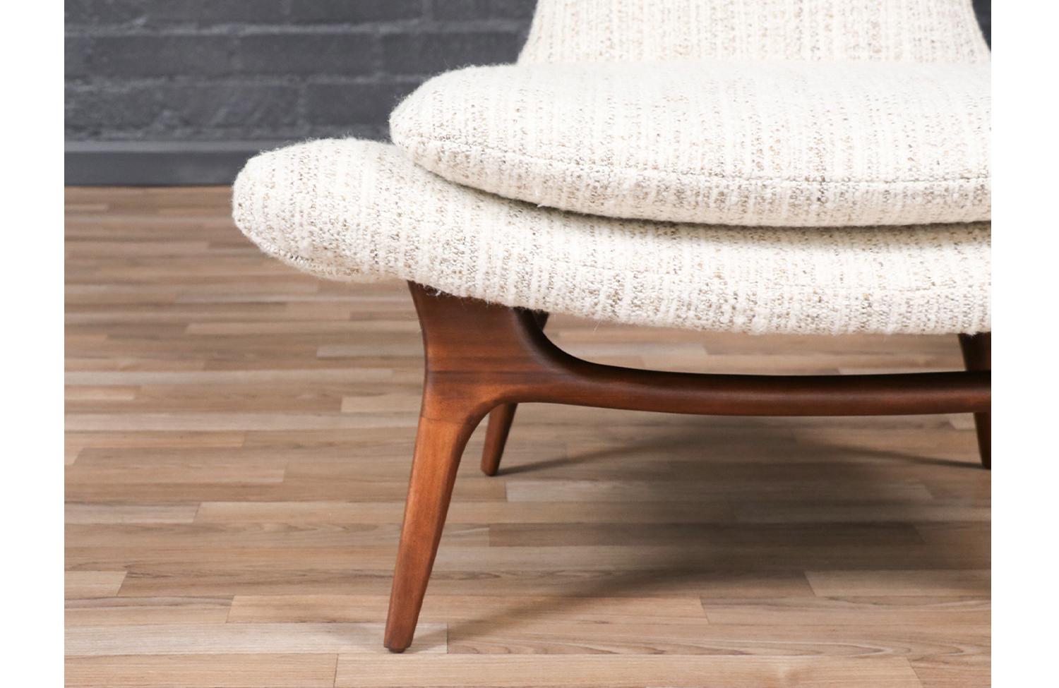 Expertly Restored-California Modern Sculptural High-Back Lounge Chair by Karpen 3