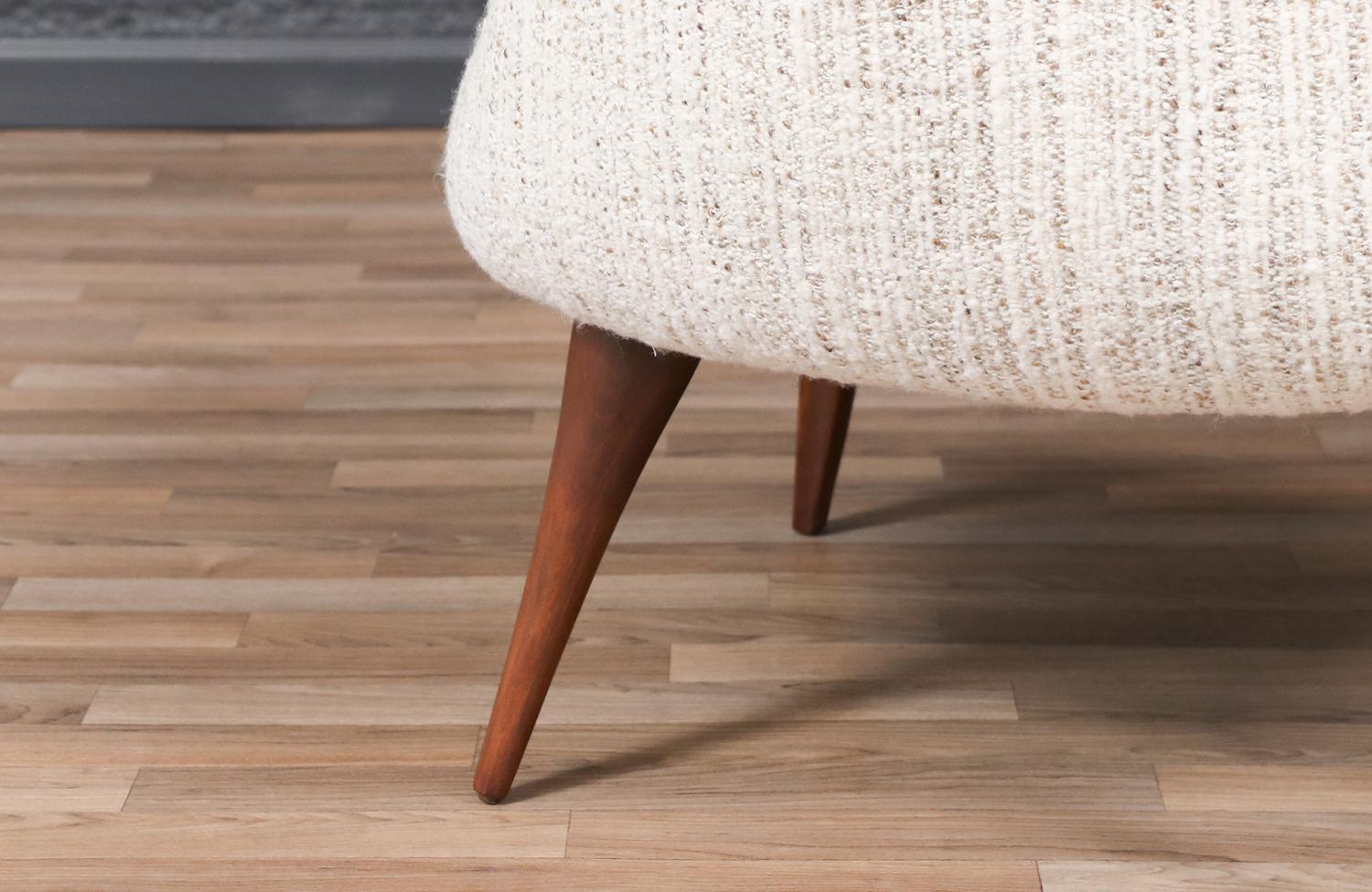 Expertly Restored-California Modern Sculptural High-Back Lounge Chair by Karpen 6