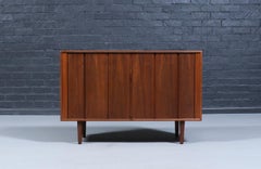 Expertly Restored - California Modern Tambour-Door Credenza by Barzilay