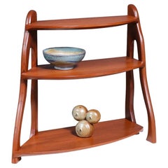 Restaurata con perizia - Mensola da banco in teak moderna e organica di Studio A della California