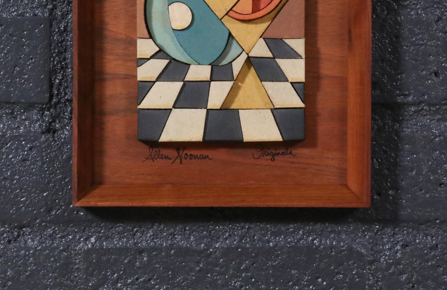Expertly Restored - Californian Modern Abstract Wall Art Panels by Allan Noonan For Sale 2