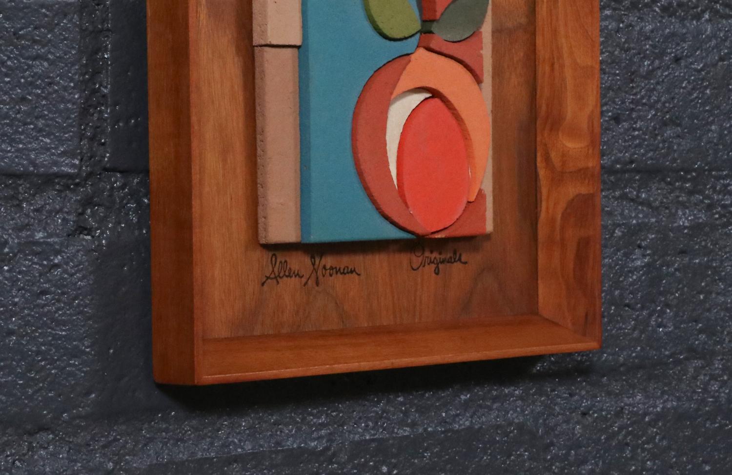 Expertly Restored - Californian Modern Abstract Wall Art Panels by Allan Noonan For Sale 3