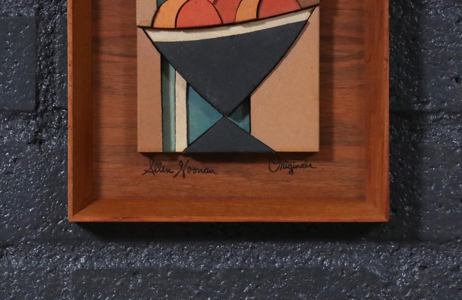Expertly Restored - Californian Modern Abstract Wall Art Panels by Allan Noonan For Sale 4