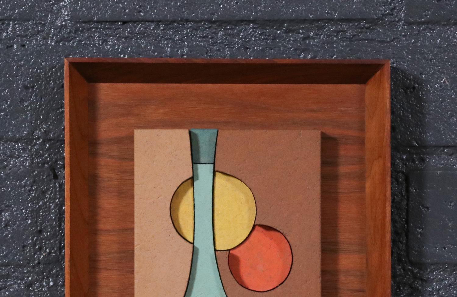 Expertly Restored - Californian Modern Abstract Wall Art Panels by Allan Noonan For Sale 1