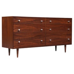 Expertly Restored - Californian Modernist Walnut Dresser by Milo Baughman