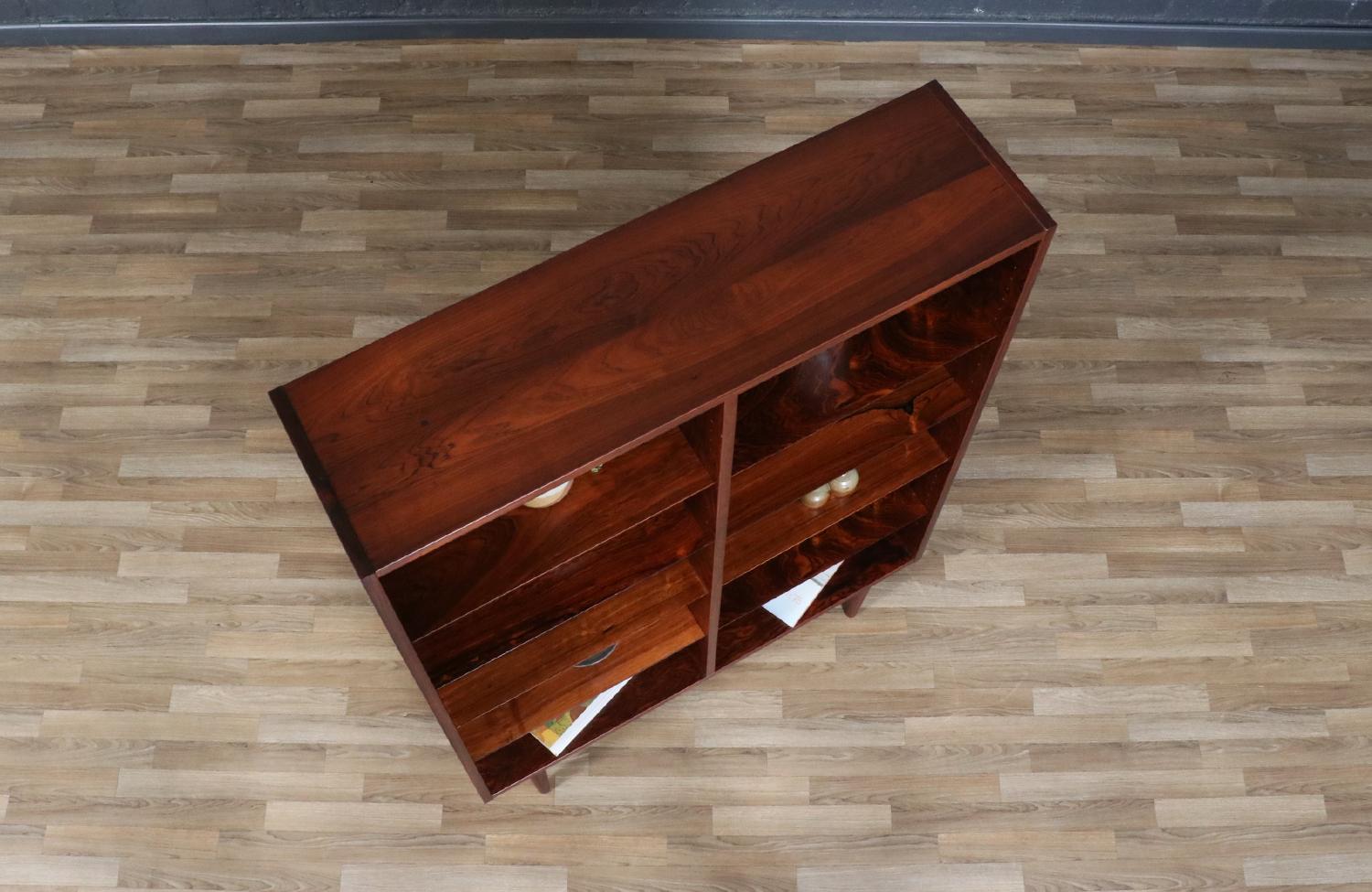 Mid-20th Century Expertly Restored - Carlo Jensen Danish Modern Bookshelf in Brazilian Rosewood For Sale