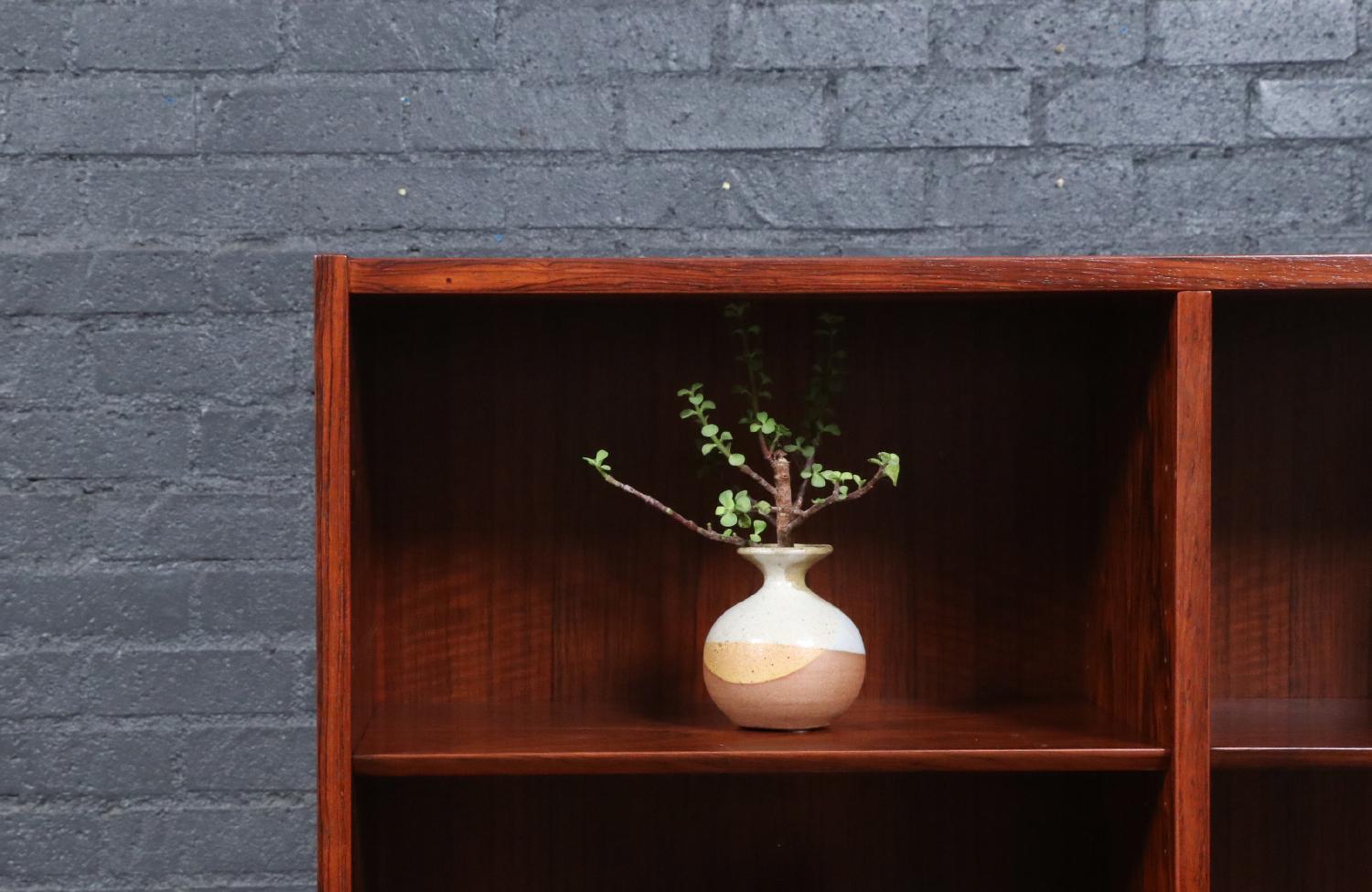 Expertly Restored - Carlo Jensen Danish Modern Bookshelf in Brazilian Rosewood For Sale 1