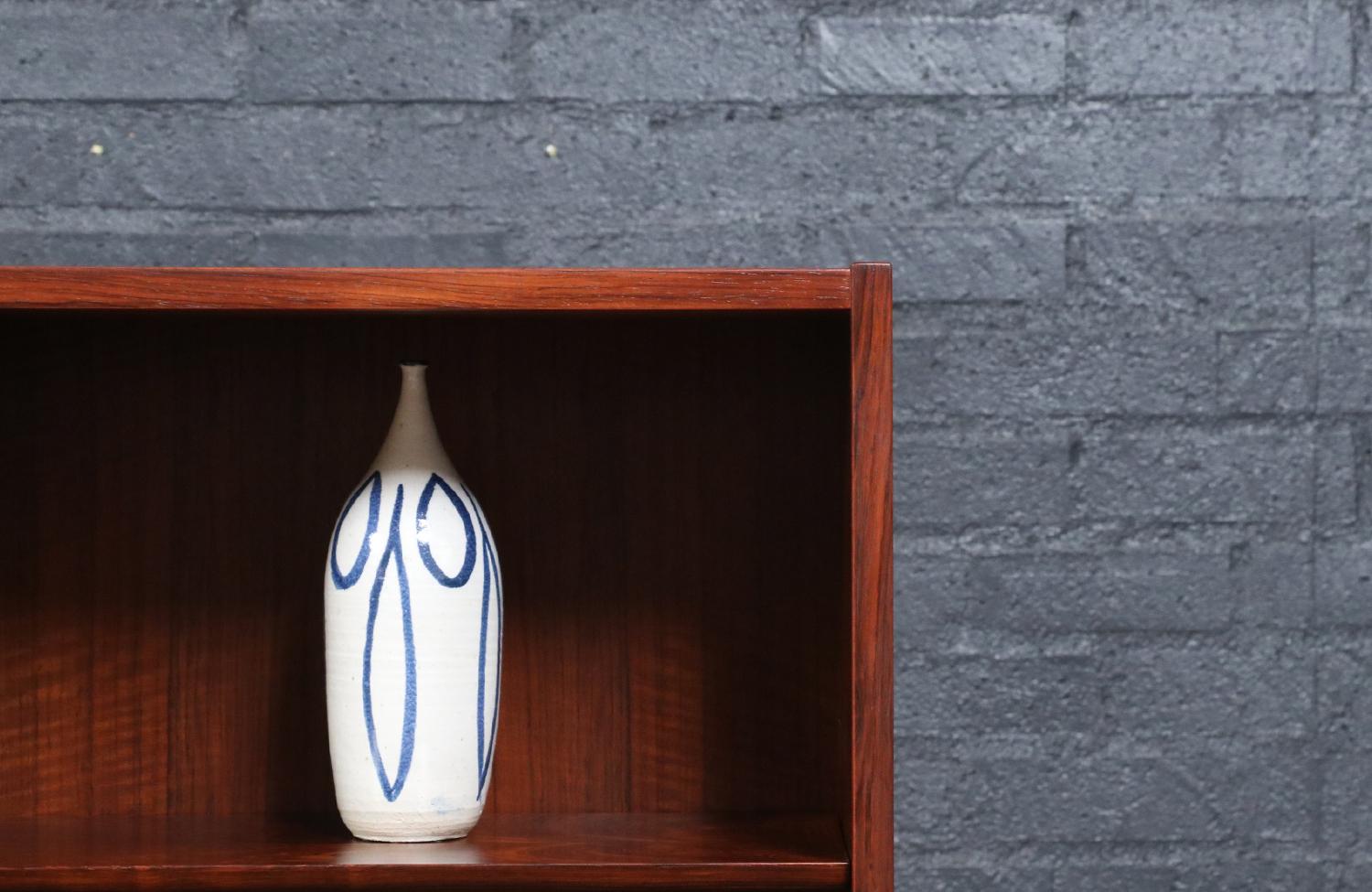 Expertly Restored - Carlo Jensen Danish Modern Bookshelf in Brazilian Rosewood For Sale 2