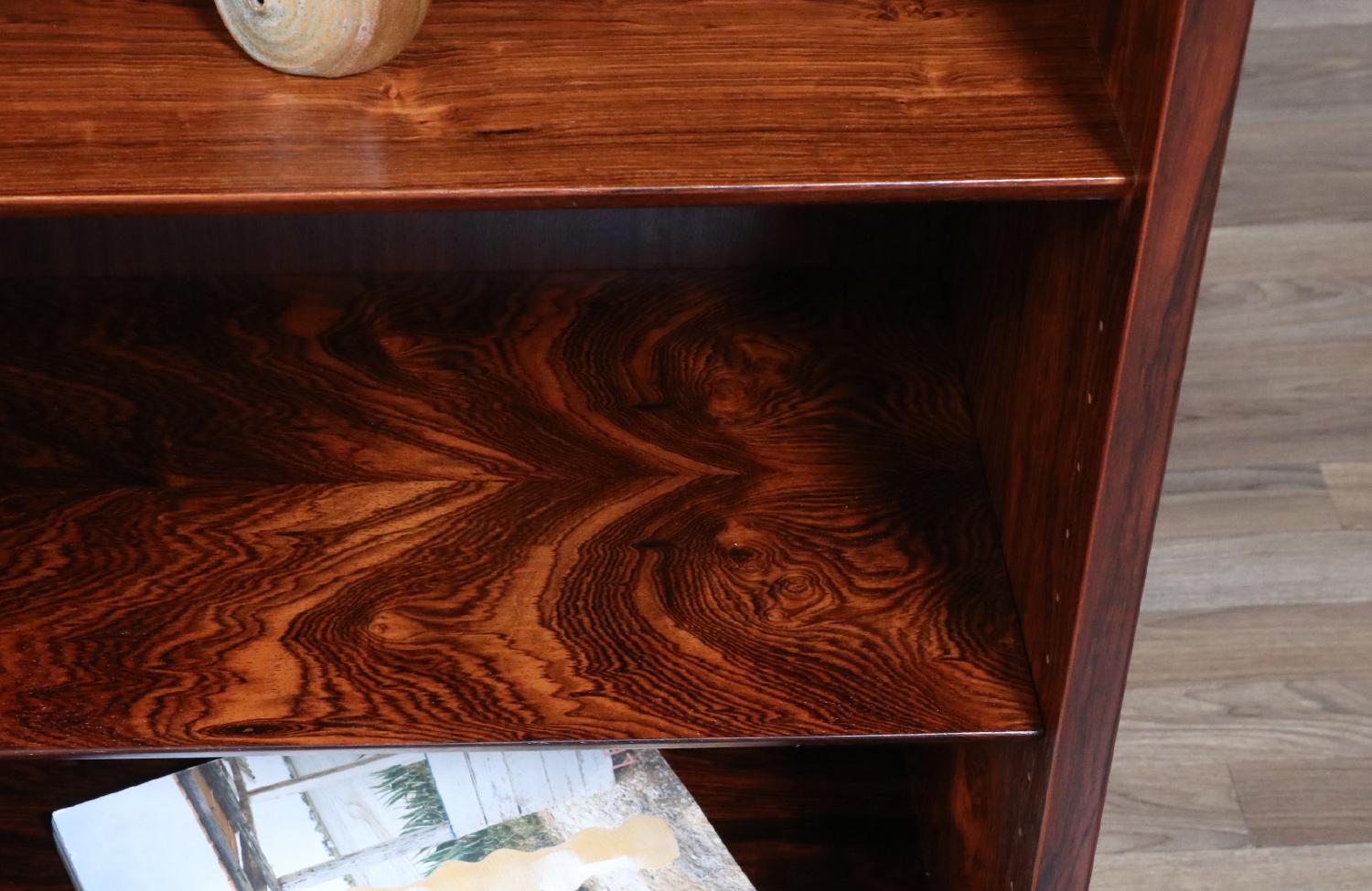 Expertly Restored - Carlo Jensen Danish Modern Bookshelf in Brazilian Rosewood For Sale 3