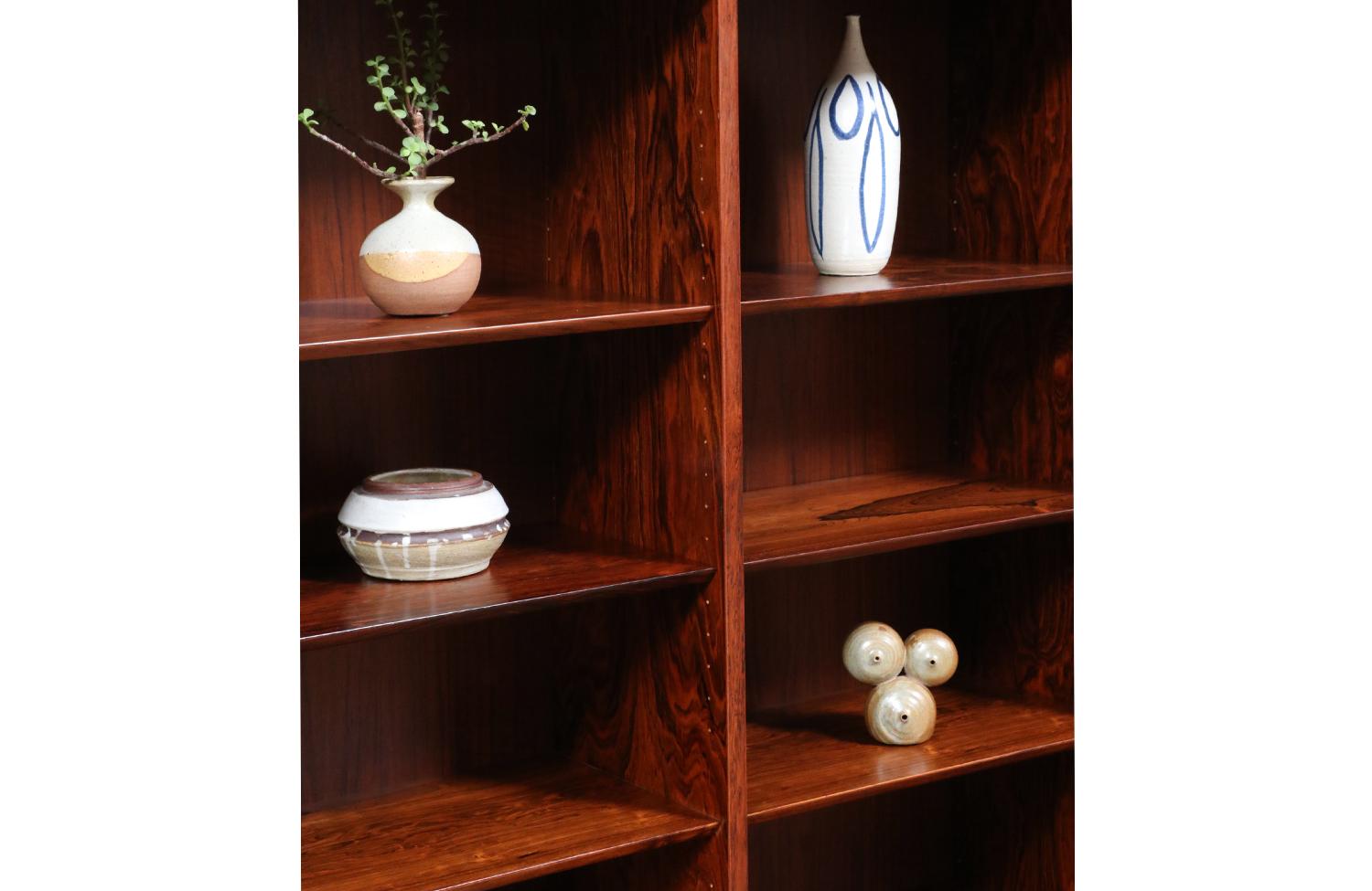 Expertly Restored - Carlo Jensen Danish Modern Bookshelf in Brazilian Rosewood For Sale 4