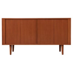 Expertly Restored - Carlo Jensen Teak Tambour-Door Credenza for Hundevad
