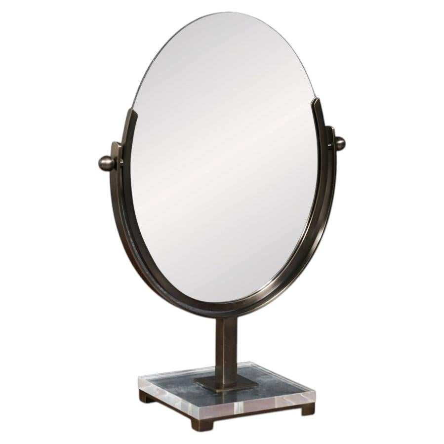 Expertly Restored - Charles Hollis Jones Double Sided Vanity Brass Mirror