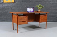 Expertly Restored - Danish Modern Floating-Top Desk by Peter Lovig Nielsen