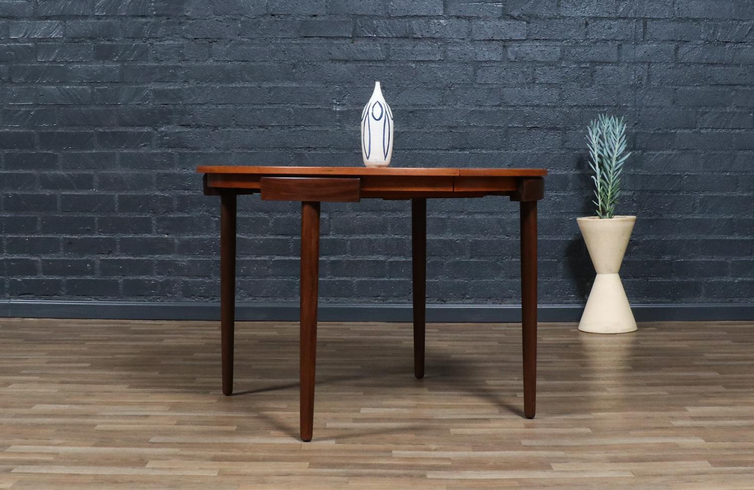 Expertly Restored-Danish Modern “Roundette” Expanding Dining Table by Hans Olsen For Sale 1
