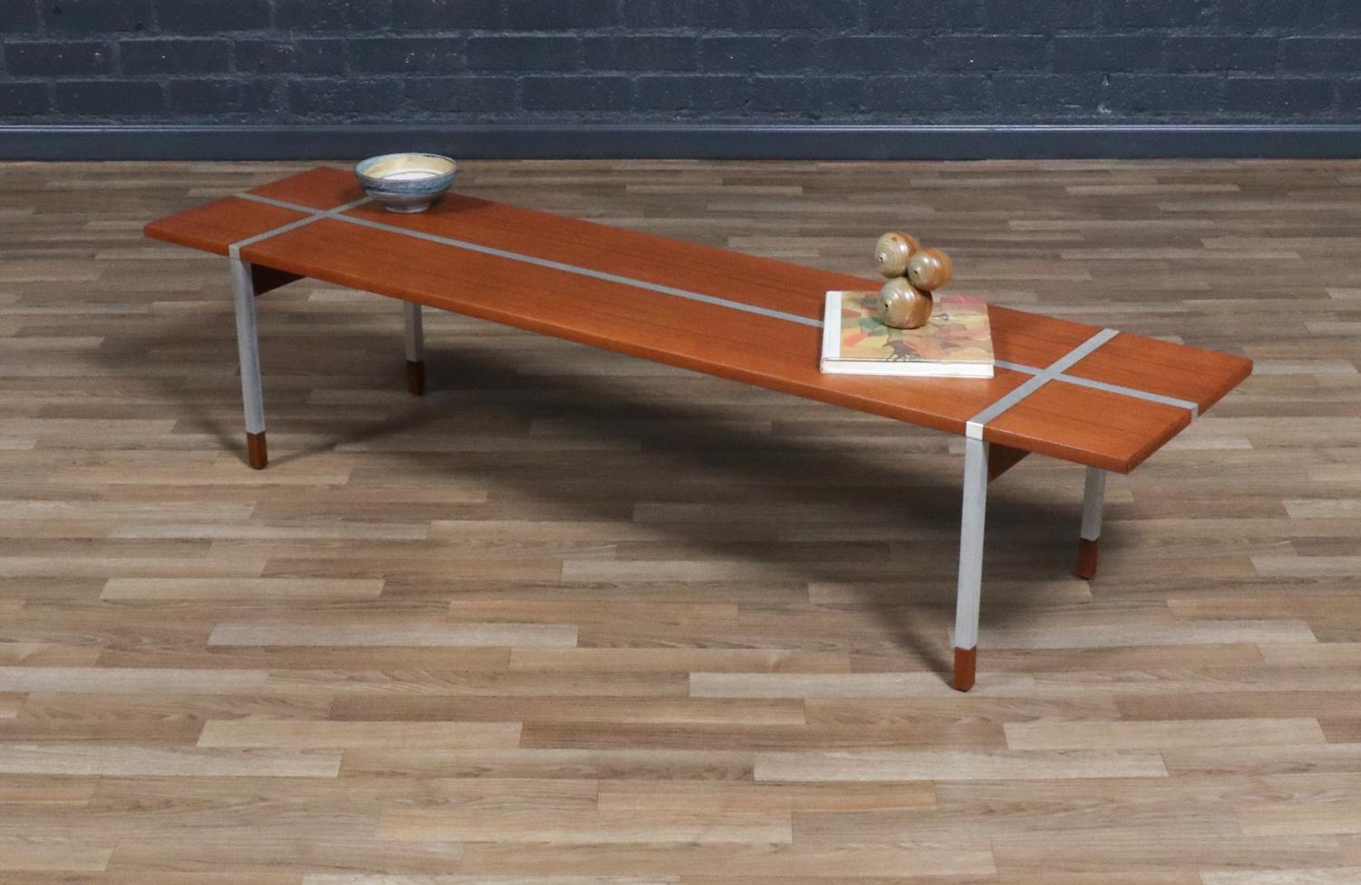 American Expertly Restored - Danish Modern Teak Bench / Coffee Table w/ by Selig For Sale