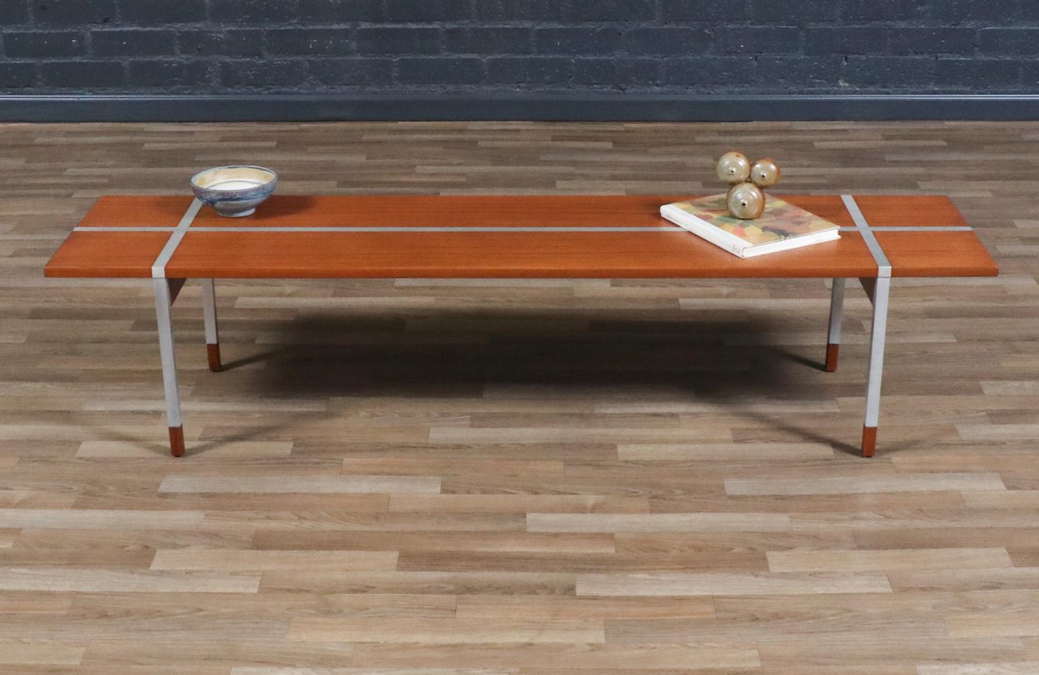 Expertly Restored - Danish Modern Teak Bench / Coffee Table w/ by Selig In Excellent Condition For Sale In Los Angeles, CA