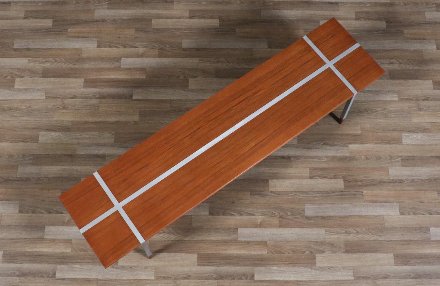 Mid-20th Century Expertly Restored - Danish Modern Teak Bench / Coffee Table w/ by Selig For Sale