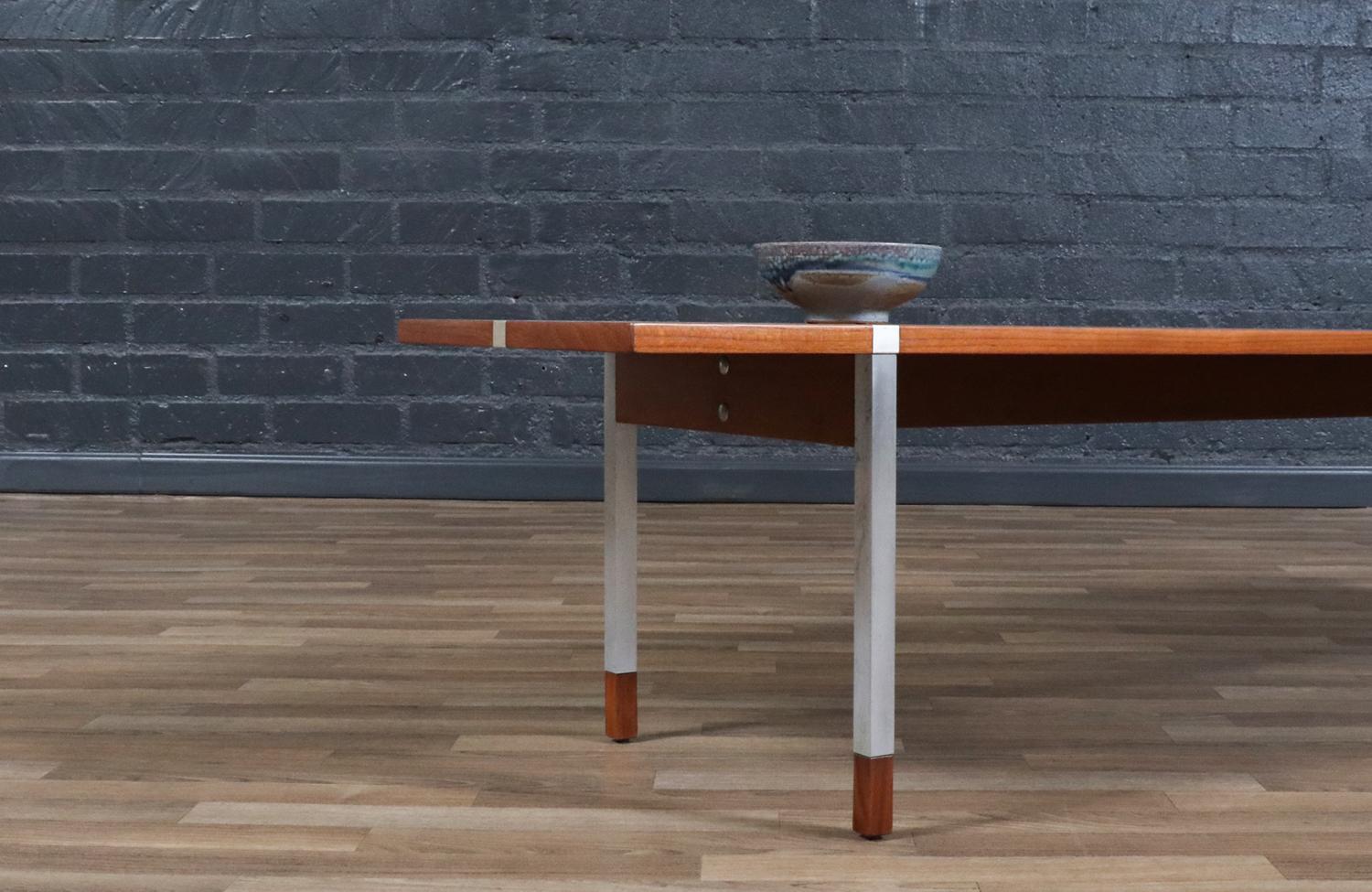 Expertly Restored - Danish Modern Teak Bench / Coffee Table w/ by Selig For Sale 2