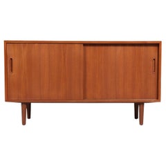 Expertly Restored -Danish Modern Teak Credenza by Carlos Jensen for Hundevad Co.