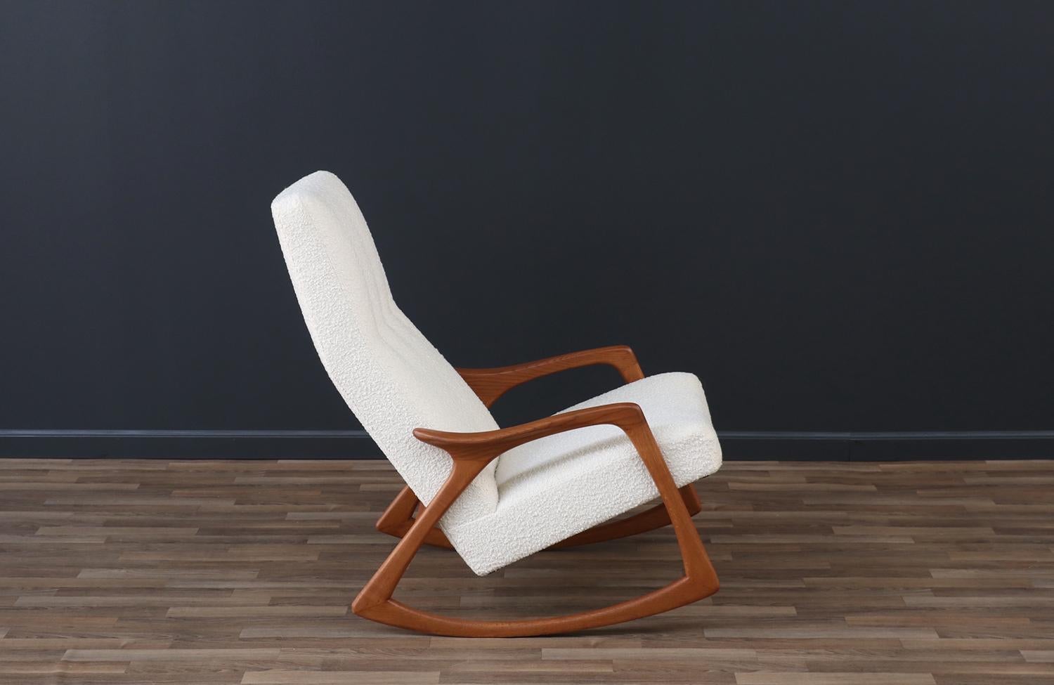 Mid-Century Modern Expertly Restored - Danish Modern Teak Rocking Chair by Broderna Anderssons