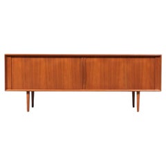 Expertly Restored- Danish Modern Teak Tambour-Door Credenza by Bernhard Pedersen