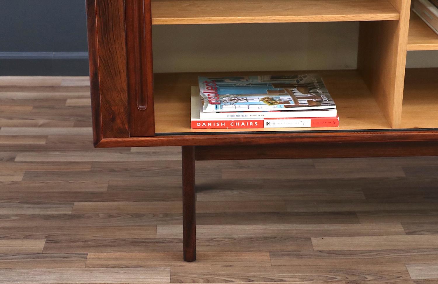 Expertly Restored - Danish Rosewood Tambour-Doors Credenza by Georg Petersens 9
