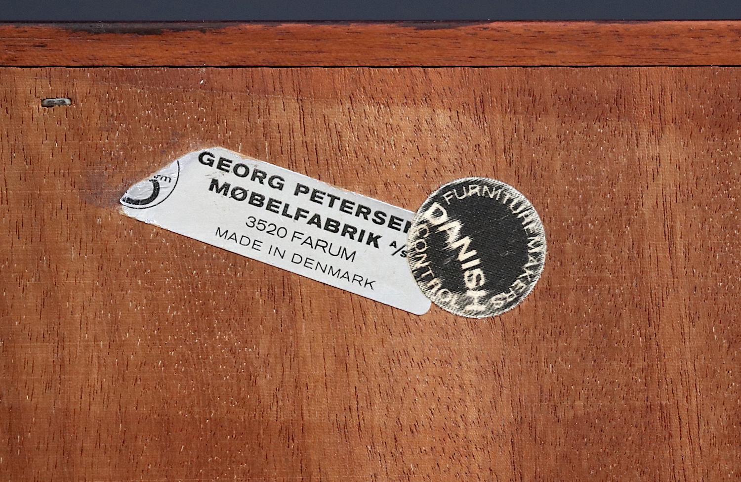 Expertly Restored - Danish Rosewood Tambour-Doors Credenza by Georg Petersens 10