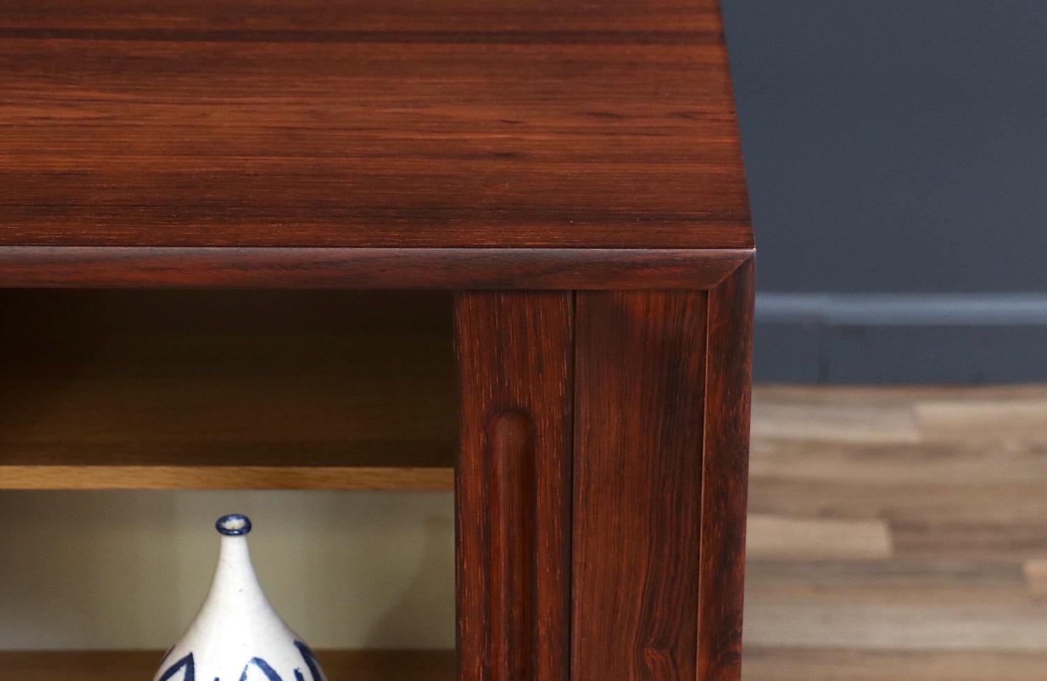 Expertly Restored - Danish Rosewood Tambour-Doors Credenza by Georg Petersens 2