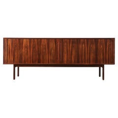 Expertly Restored - Danish Rosewood Tambour-Doors Credenza by Georg Petersens